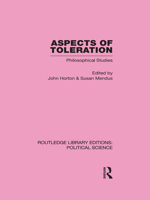 cover image of Aspects of Toleration